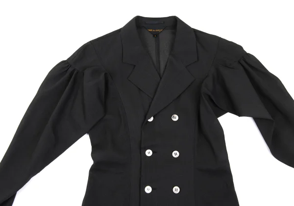 COMME des GARCONS Sheer Sleeve Gathered Double Jacket K-168844_003