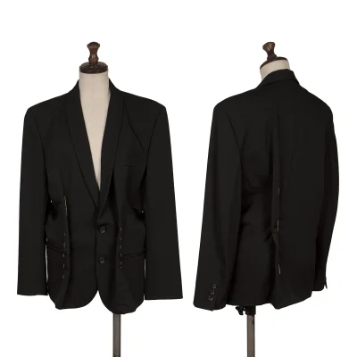 COMME des GARCONS Wool Stitch Design Shawl Collar Jacket