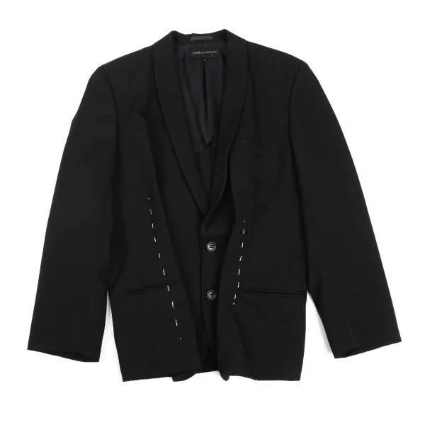 COMME des GARCONS Wool Stitch Design Shawl Collar Jacket K-168846_002