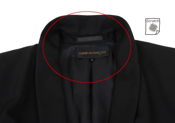 COMME des GARCONS Wool Stitch Design Shawl Collar Jacket K-168846_005