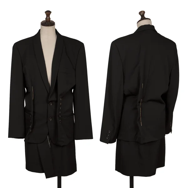 COMME des GARCONS Wool Stitch Design Shawl Collar Jacket K-168846_018