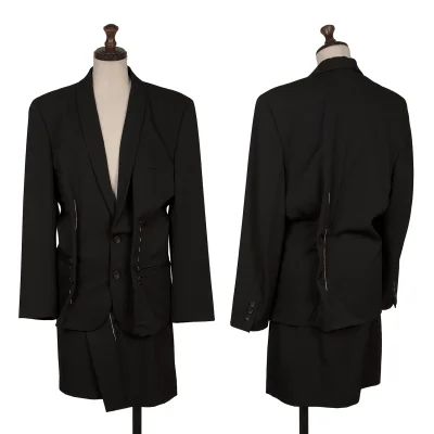 COMME des GARCONS Wool Stitch Design Jacket & Skirt