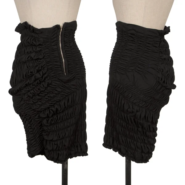 COMME des GARCONS Wool Shirred Knit Skirt Black S K-168862_001