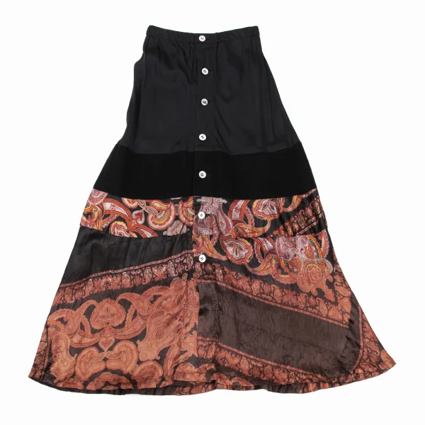 COMME des GARCONS Paisley Switching Wrap Skirt K-168867_002