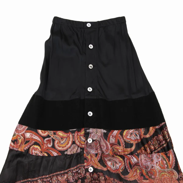 COMME des GARCONS Paisley Switching Wrap Skirt K-168867_003
