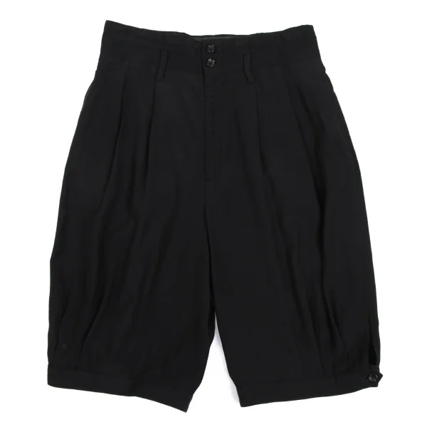 COMME des GARCONS Rayon Two Tuck Shorts Black M K-168874_001
