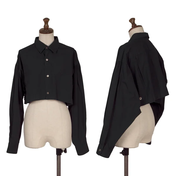 COMME des GARCONS Side Open Design Cropped Shirt Charcoal XS-S K-168885_001
