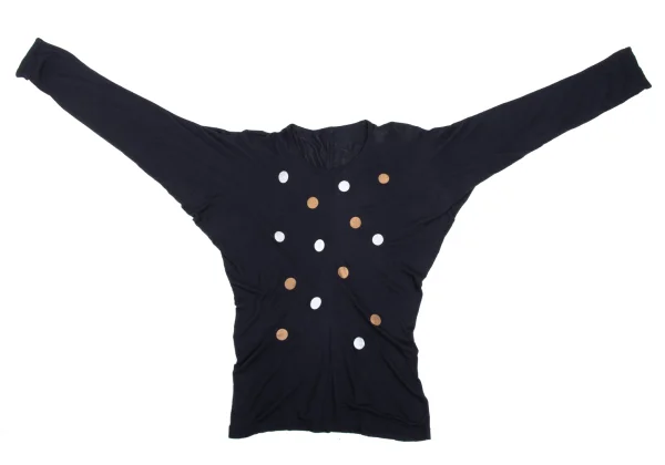 COMME des GARCONS Rayon Silk Dot Print Dolman Knit Top K-168888_002