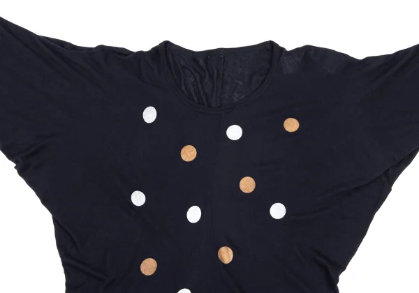 COMME des GARCONS Rayon Silk Dot Print Dolman Knit Top K-168888_003