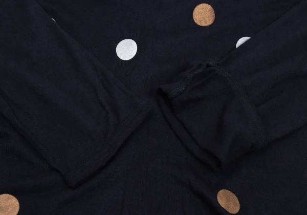 COMME des GARCONS Rayon Silk Dot Print Dolman Knit Top K-168888_007