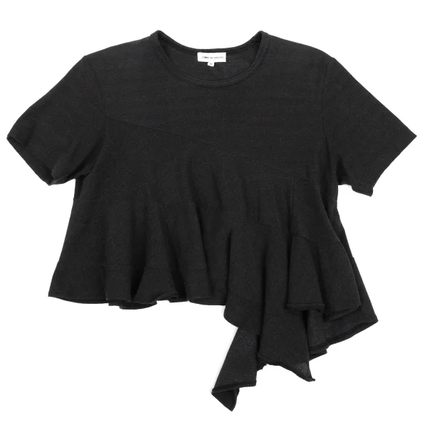 COMME des GARCONS Frill Asymmetry Glitter T-shirt K-168892_002