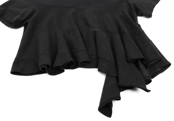 COMME des GARCONS Frill Asymmetry Glitter T-shirt K-168892_006