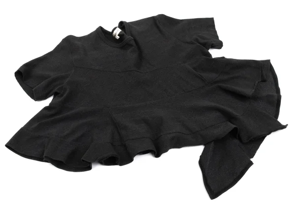 COMME des GARCONS Frill Asymmetry Glitter T-shirt K-168892_007