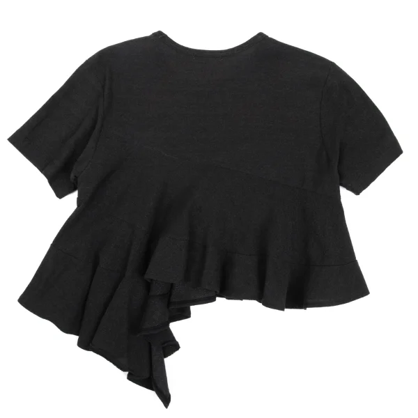 COMME des GARCONS Frill Asymmetry Glitter T-shirt K-168892_010