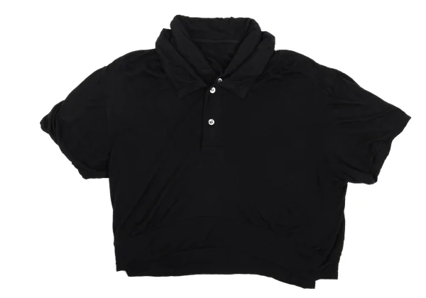 COMME des GARCONS Layered Design Short Sleeve Polo Shirt K-168893_002