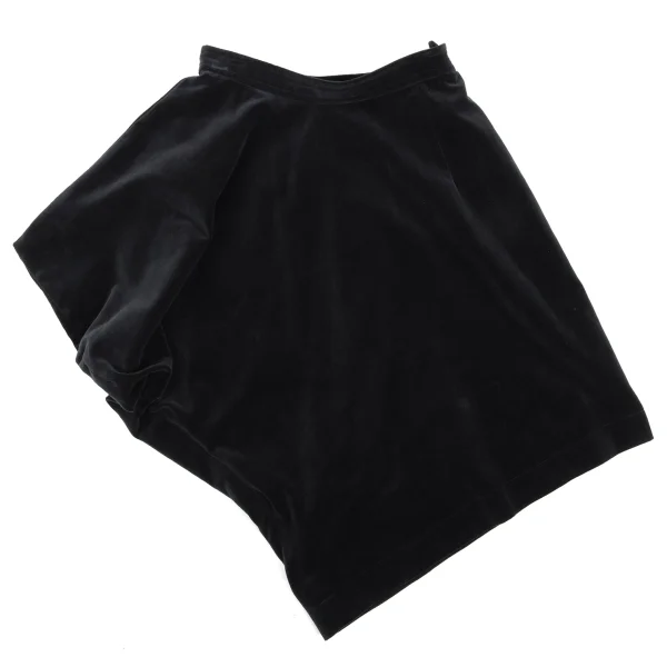 COMME des GARCONS NOIR Asymmetry Draped Velvet Skirt K-168901_002