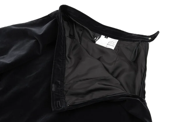 COMME des GARCONS NOIR Asymmetry Draped Velvet Skirt K-168901_005