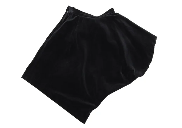 COMME des GARCONS NOIR Asymmetry Draped Velvet Skirt K-168901_009