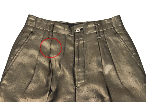 COMME des GARCONS NOIR Metallic Two Tuck Shorts K-168902_002