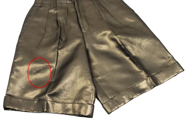 COMME des GARCONS NOIR Metallic Two Tuck Shorts K-168902_008