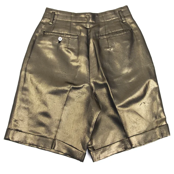 COMME des GARCONS NOIR Metallic Two Tuck Shorts K-168902_012