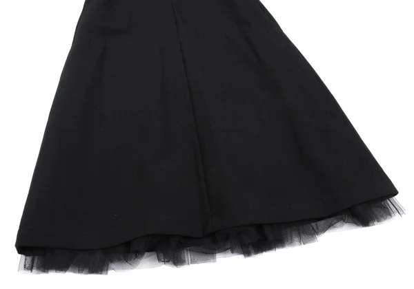 robe de chambre COMME des GARCONS Wool Gabardine Tulle Layered Skirt K-168906_007