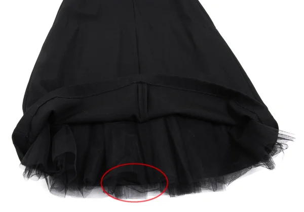 robe de chambre COMME des GARCONS Wool Gabardine Tulle Layered Skirt K-168906_009