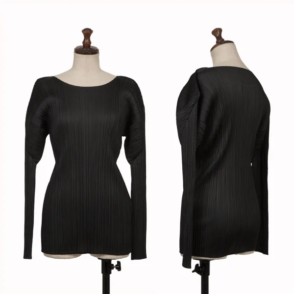 ISSEY MIYAKE Pleated T-shirt Black M K-168908_001