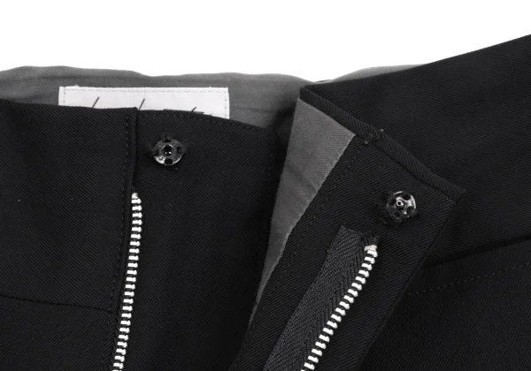 Yohji Yamamoto FEMME Wool Gabardine Front Welt Pocket Pants K-168911_004