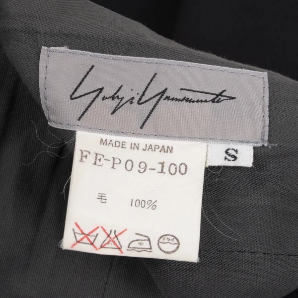 Yohji Yamamoto FEMME Wool Gabardine Front Welt Pocket Pants K-168911_012