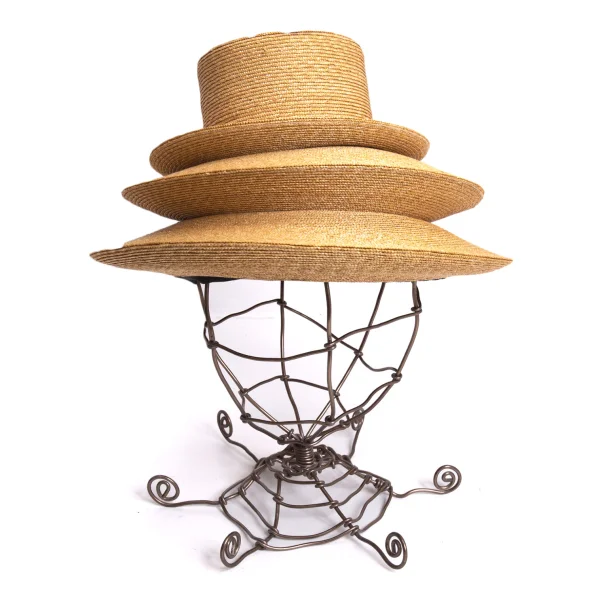 COMME des GARCONS Deformation Layered Design Straw Hat K-168914_005