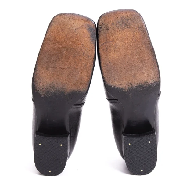 COMME des GARCONS Square-toe Leather Pumps K-168919_010