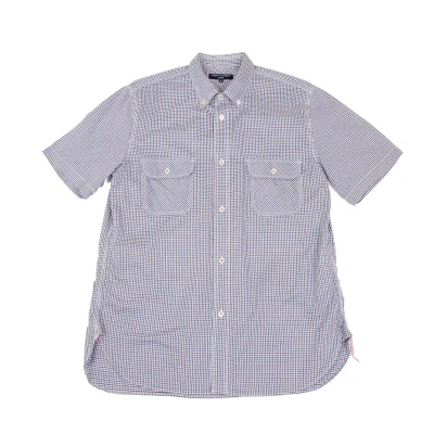COMME des GARCONS HOMME Flap Pocket Check Short Sleeve Shirt