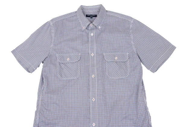 COMME des GARCONS HOMME Flap Pocket Check Short Sleeve Shirt K-168922_002