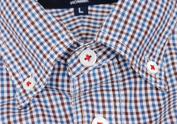 COMME des GARCONS HOMME Flap Pocket Check Short Sleeve Shirt K-168922_004