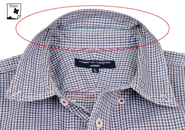 COMME des GARCONS HOMME Flap Pocket Check Short Sleeve Shirt K-168922_005