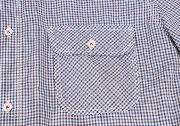 COMME des GARCONS HOMME Flap Pocket Check Short Sleeve Shirt K-168922_006