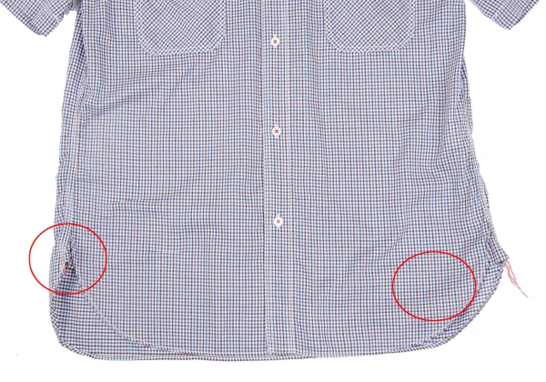 COMME des GARCONS HOMME Flap Pocket Check Short Sleeve Shirt K-168922_008