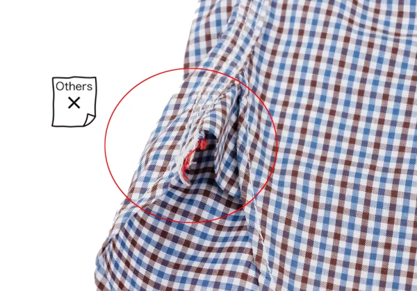 COMME des GARCONS HOMME Flap Pocket Check Short Sleeve Shirt K-168922_009