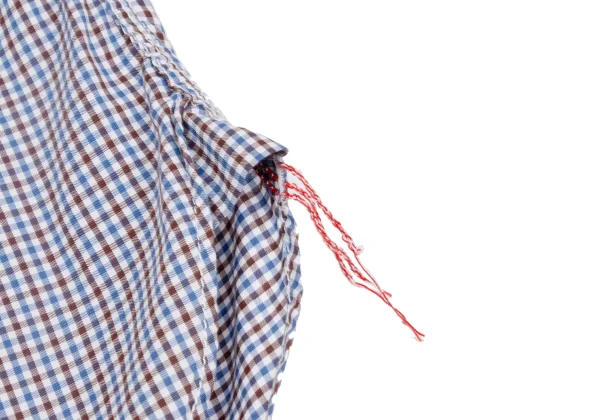 COMME des GARCONS HOMME Flap Pocket Check Short Sleeve Shirt K-168922_011