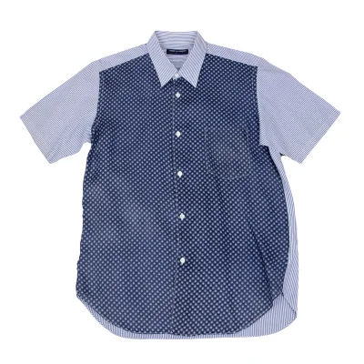 COMME des GARCONS HOMME Floral Printed Switching Stripe Shirt