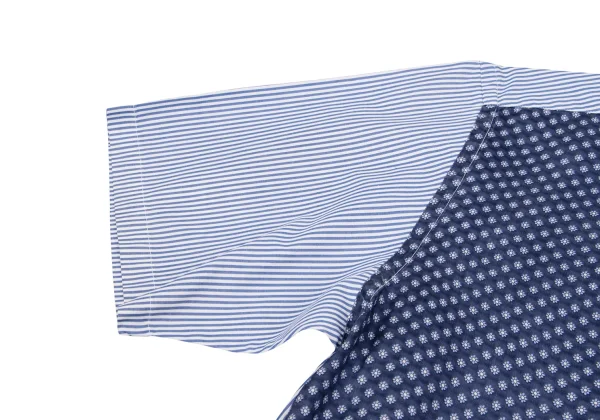 COMME des GARCONS HOMME Floral Printed Switching Stripe Shirt K-168923_006