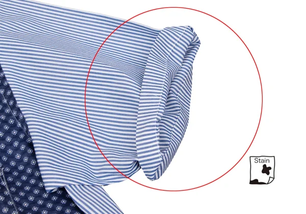 COMME des GARCONS HOMME Floral Printed Switching Stripe Shirt K-168923_009