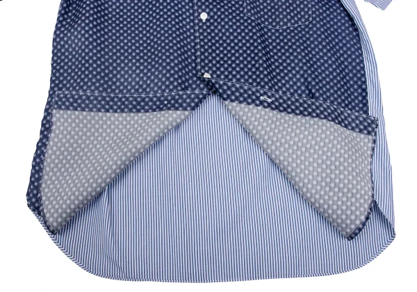 COMME des GARCONS HOMME Floral Printed Switching Stripe Shirt K-168923_014