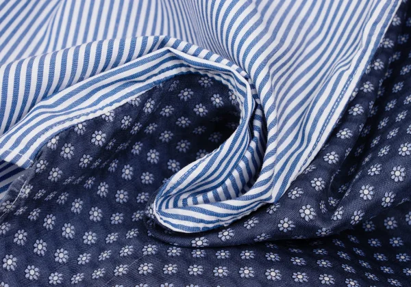 COMME des GARCONS HOMME Floral Printed Switching Stripe Shirt K-168923_016