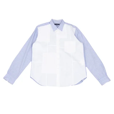 COMME des GARCONS HOMME Patchwork Switching Striped Shirt