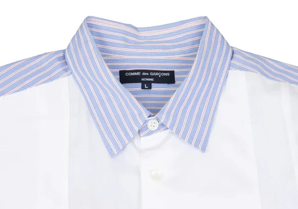 COMME des GARCONS HOMME Patchwork Switching Striped Shirt K-168924_003