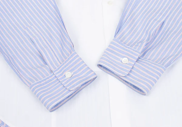 COMME des GARCONS HOMME Patchwork Switching Striped Shirt K-168924_010