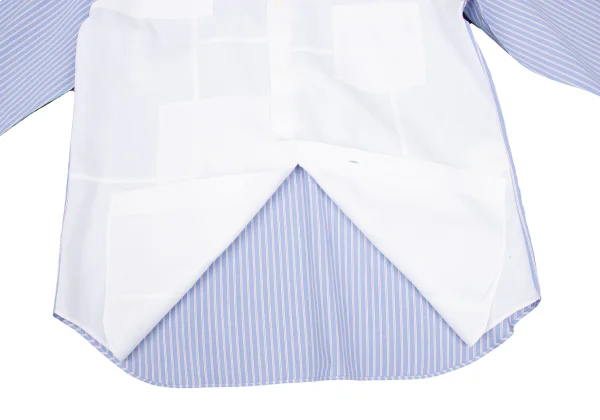 COMME des GARCONS HOMME Patchwork Switching Striped Shirt K-168924_014