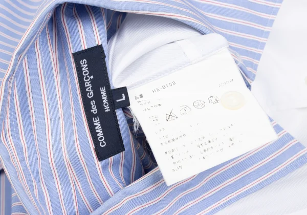 COMME des GARCONS HOMME Patchwork Switching Striped Shirt K-168924_020